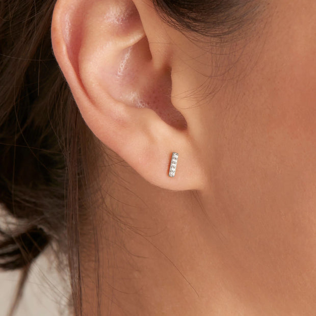 Ania Haie - Glam Bar Sterling Silver Stud Earrings