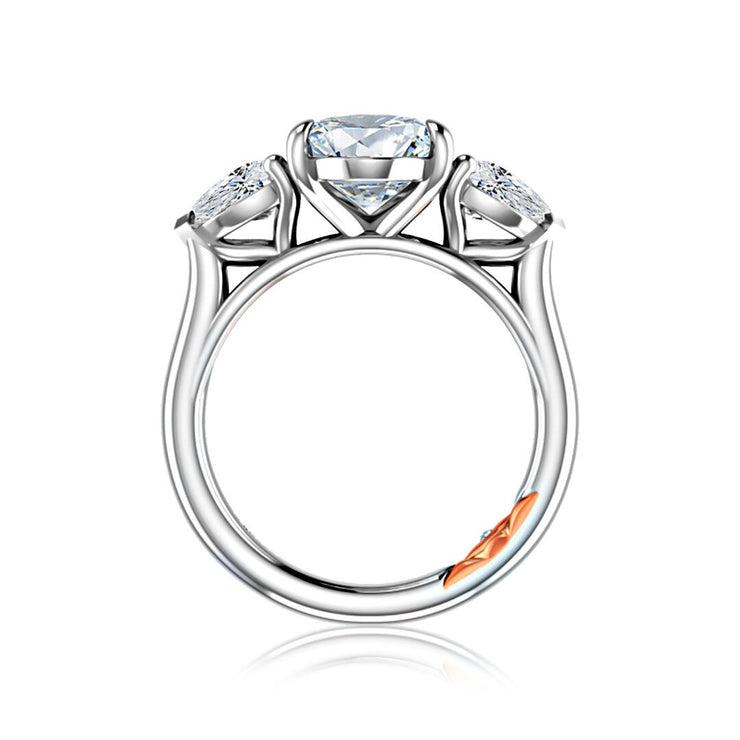 A Jaffe - Diamond 3 Stone Engagement Ring Setting