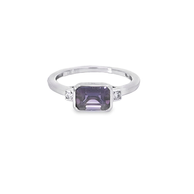 Amethyst & Diamond Ring