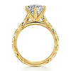 Siebke Hoyt Round Diamond Solitaire Engagement Ring in Gold Plated Sterling Silver