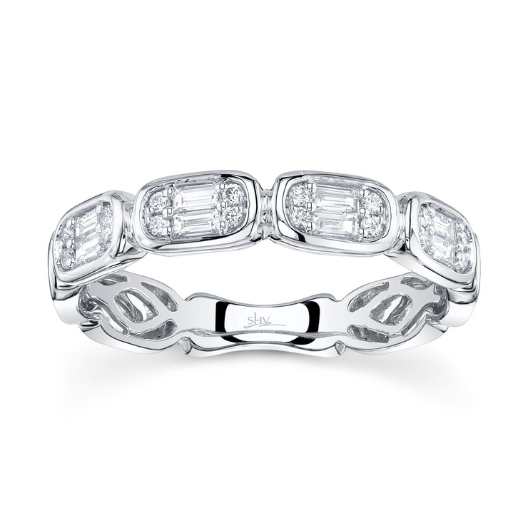 Shy Creation - Diamond Baguette Band