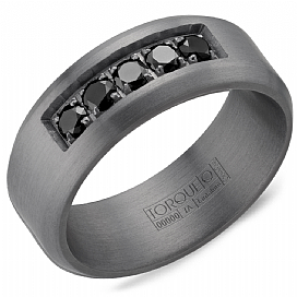 CROWN RING – BLACK DIAMOND BAND