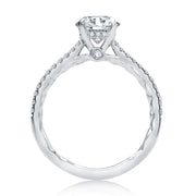 A Jaffe - Diamond Halo & Peek A Boo Engagement Ring Setting