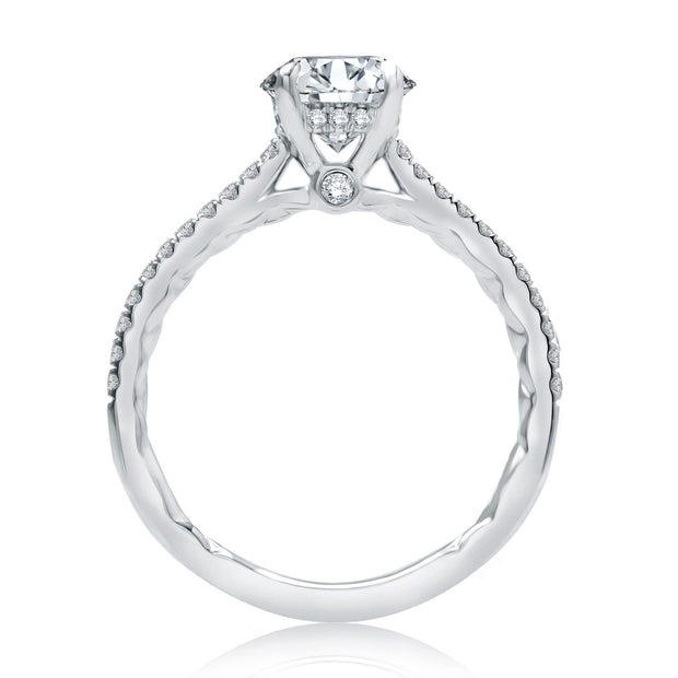 A Jaffe - Diamond Halo & Peek A Boo Engagement Ring Setting