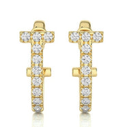 Diamond Open Hoop Earrings