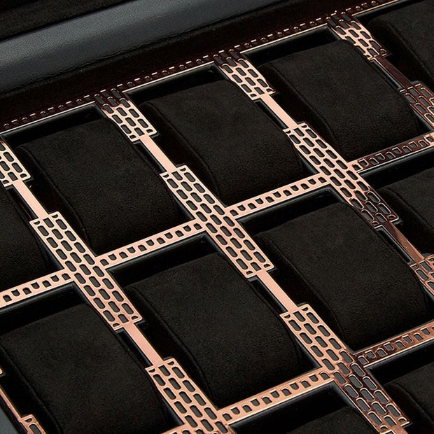 Wolf - Axis 15 Piece Watch Box - Copper