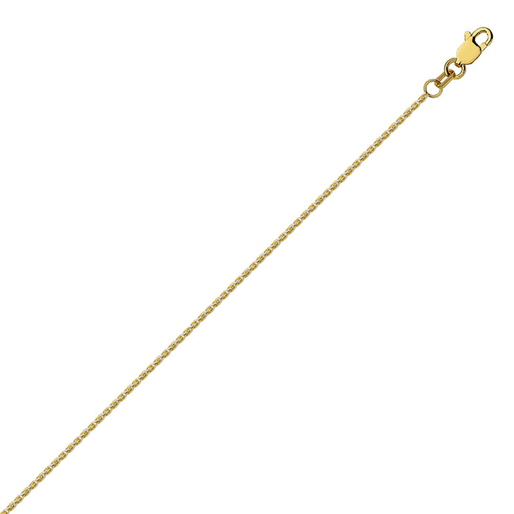 TWO-TONE PAVE WHEAT CHAIN 16"
