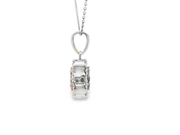 Blue & Pink Diamond Reversible Pendant