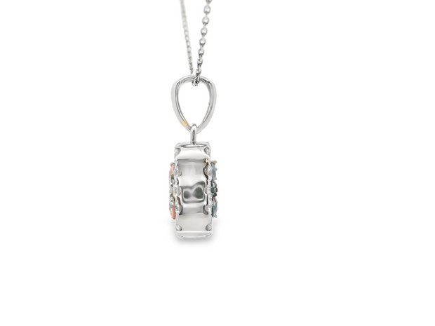 Blue & Pink Diamond Reversible Pendant