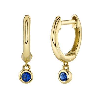 SHY CREATION - SAPPHIRE HOOP EARRINGS