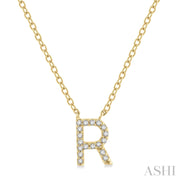 Ashi - 'R' Diamond Initial Pendant