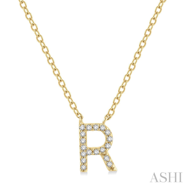 ASHI - 'R' DIAMOND INITIAL PENDANT