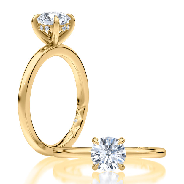 A Jaffe - Hidden Halo Diamond Engagement Ring Setting