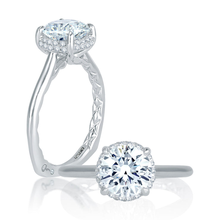 A Jaffe - Halo Diamond Engagement Ring Setting