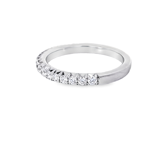 French Pave Diamond Wedding Band - 0.40 Tcw