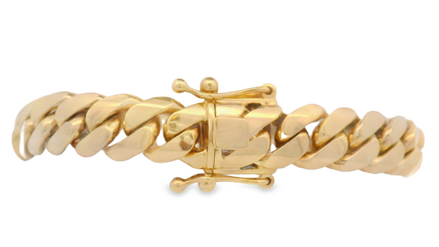 11.7mm Solid Cuban Chain Bracelet