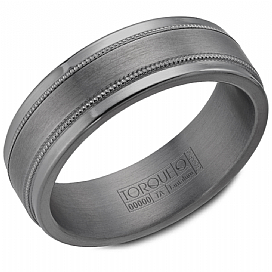 CROWN RING – SANDPAPER & POLISHED TANTALUM BAND