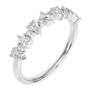 Alternating Pear & Round Diamond Band