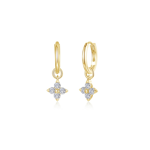 Lafonn - Trillium Dangle Huggie Hoop Earrings