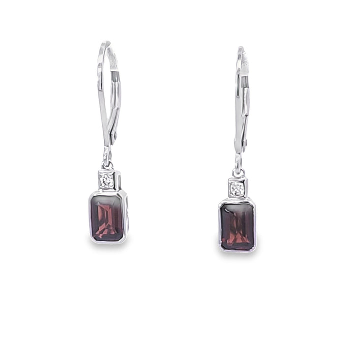 GARNET & DIAMOND EARRINGS