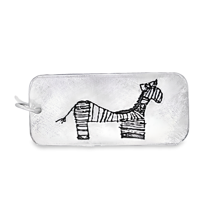 SILVER ZEBRA PENDANT