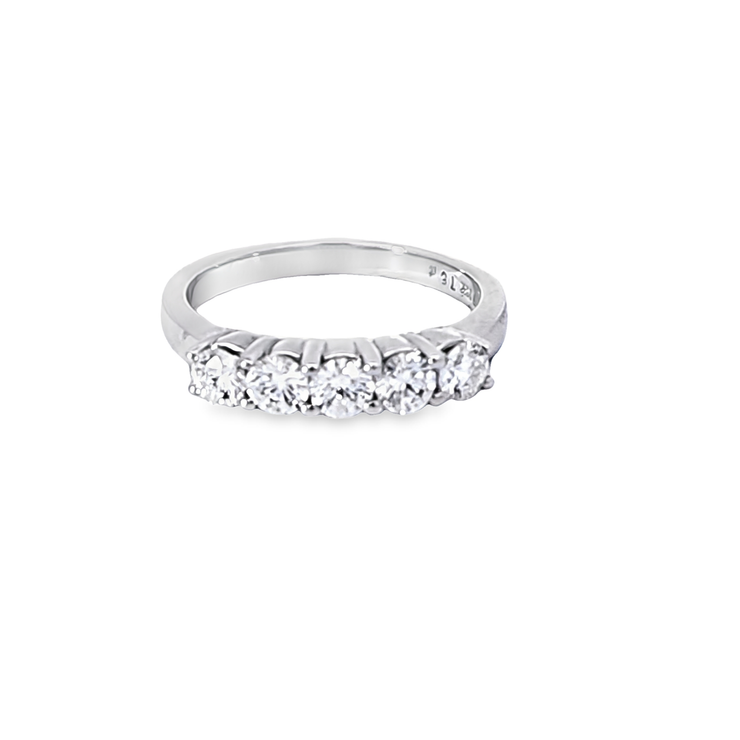 5 STONE DIAMOND WEDDING BAND – 0.75 TCW