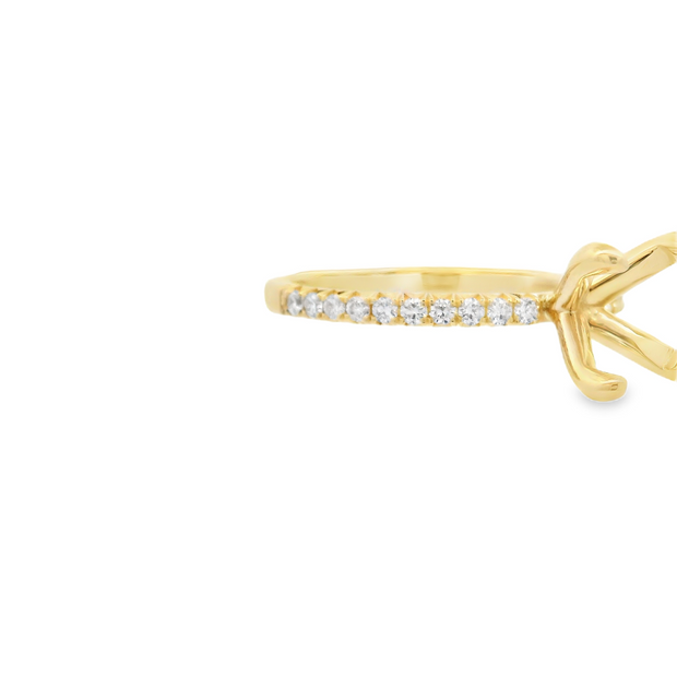 French Pave Diamond Engagement Ring Setting