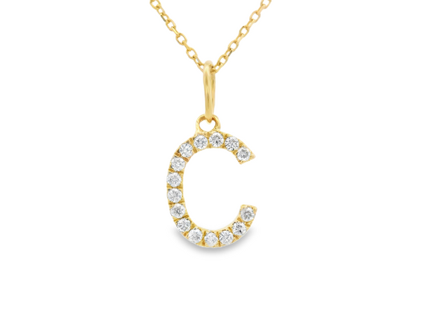 DIAMOND INITIAL 'C' PENDANT