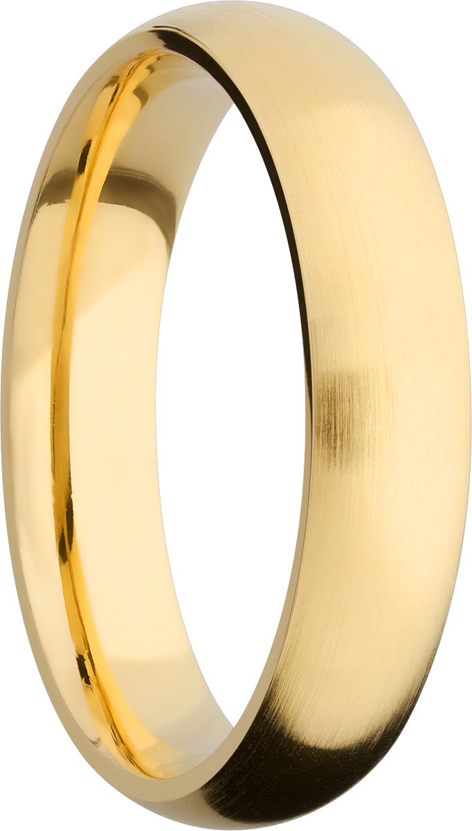 14K Yellow gold 5mm domed band