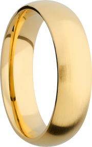 14K Yellow gold 6mm domed band