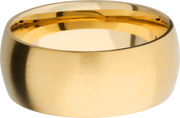 14K Yellow gold 9mm domed band