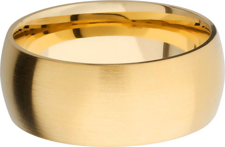 14K Yellow gold 9mm domed band