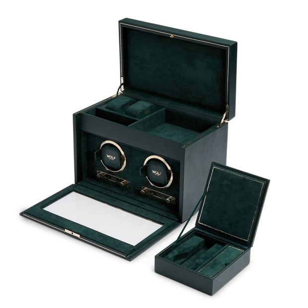 WOLF - British Racing Double Watch Winder With Storage