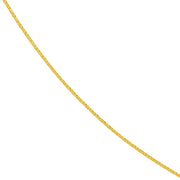 YELLOW GOLD SQUARE WHEAT CHAIN 22"