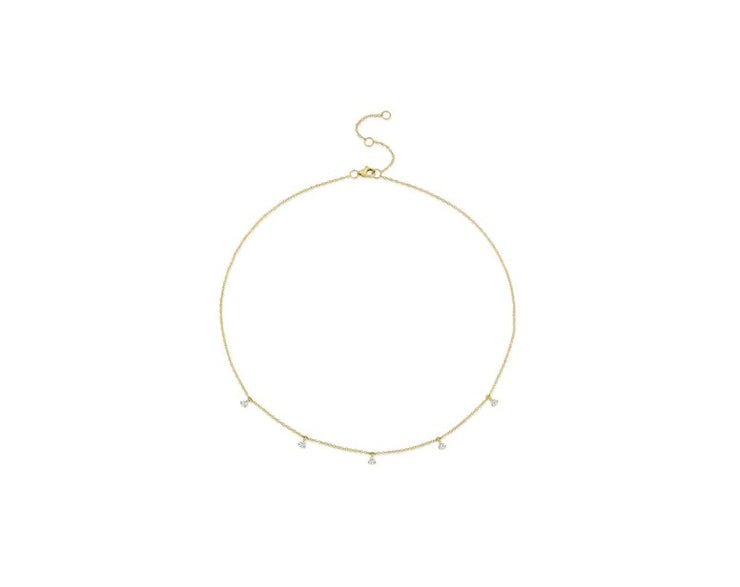 SHY CREATION - 5 STATION DIAMOND NECKLACE