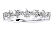 Alternating Pear & Round Diamond Band