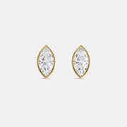 Bezel Set Diamond Stud Earrings