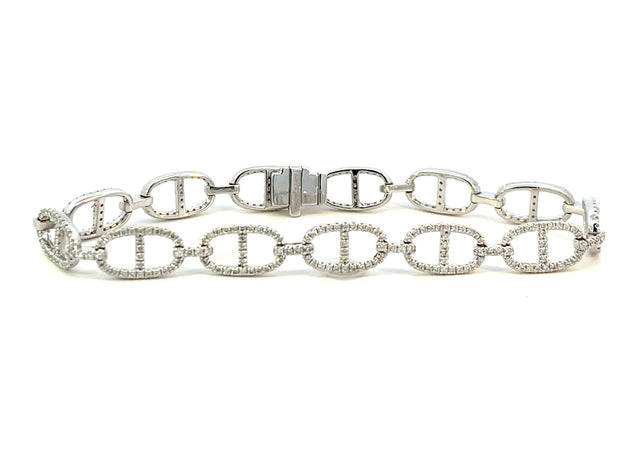 Pave Diamond Link Bracelet