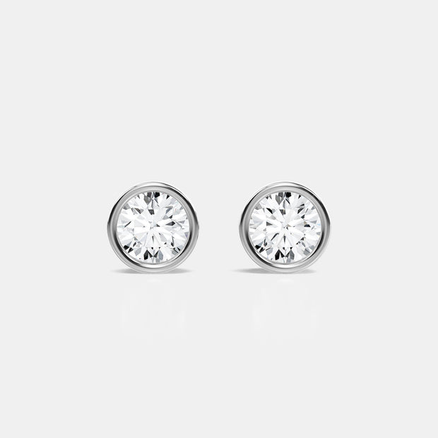 Bezel Set Diamond Studs
