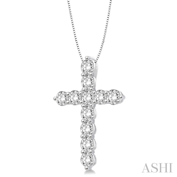 Ashi - 3/4 Carat Cross Diamond Pendant