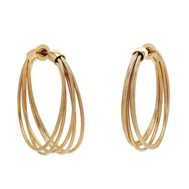 DNA Spring 5 Strand Hoop Earrings