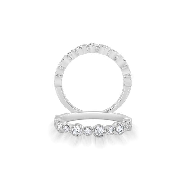 WHITE GOLD BEZEL SET WEDDING BAND (.34CTTW)