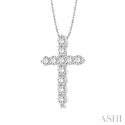 ASHI - DIAMOND CROSS NECKLACE