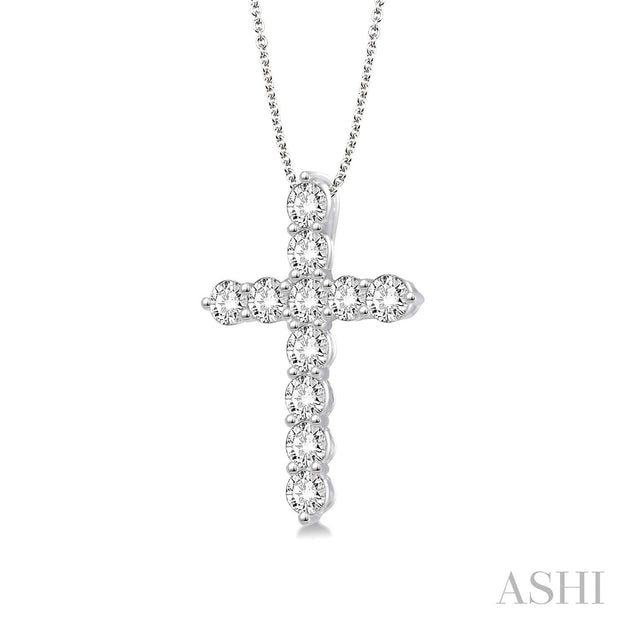 ASHI - DIAMOND CROSS NECKLACE