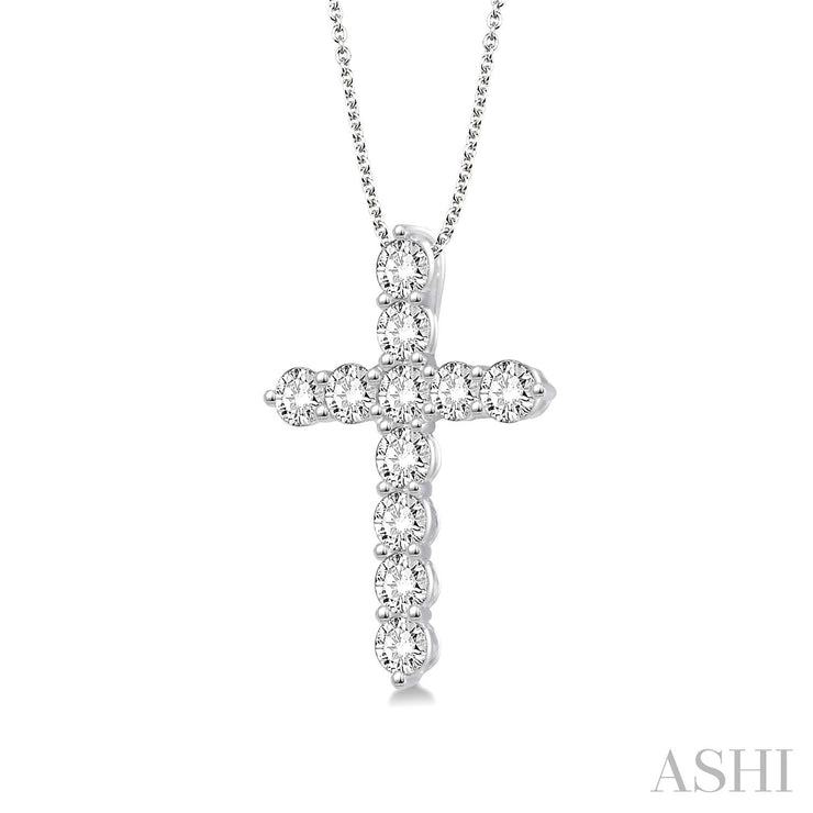 ASHI - DIAMOND CROSS NECKLACE