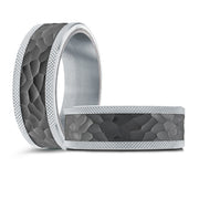 Carbon Fiber, Gold & Tantalum Mardini Wedding Band