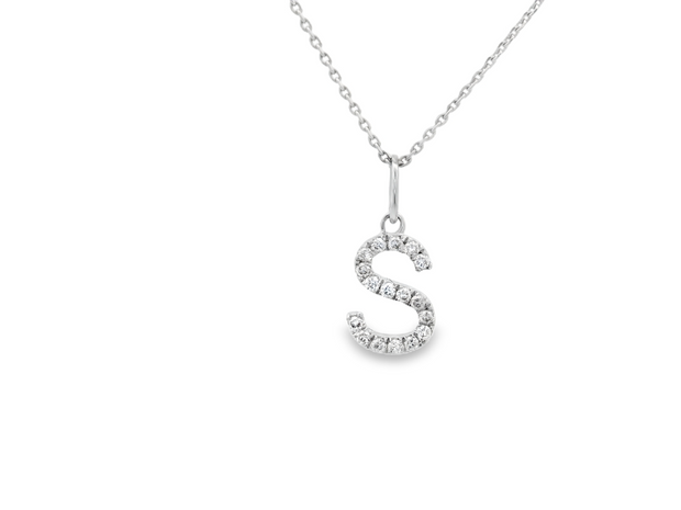 DIAMOND INITIAL 'S' PENDANT
