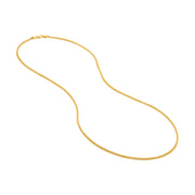 YELLOW GOLD ROUND WHEAT CHAIN 22"
