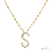 Ashi - 'S' Diamond Initial Pendant