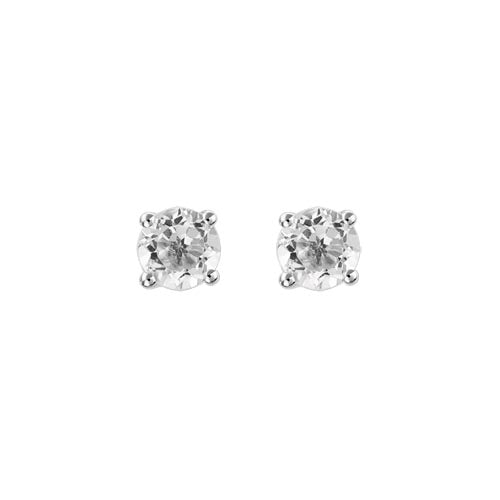 WHITE TOPAZ STUD EARRINGS